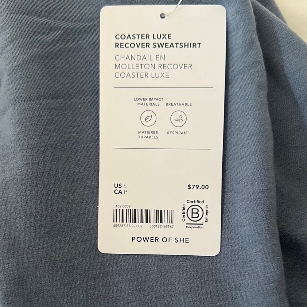 Athleta Coaster Luxe Sweatshirt - Blue